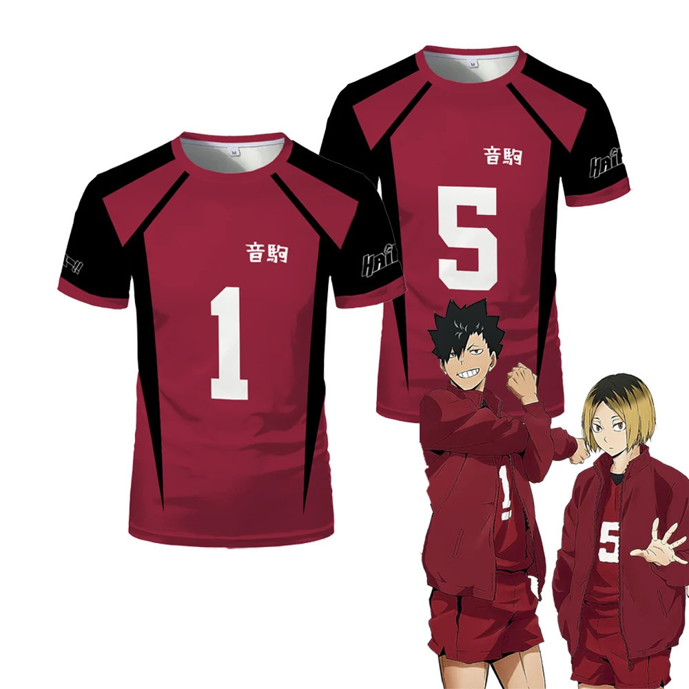 Anime Haikyuu Nekoma Camisa Uniforme Camiseta Kozume Tetsurou Kuroo ...