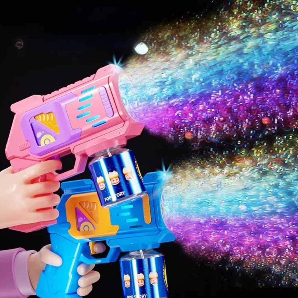Brinquedo de bolha de sabão colorido infantil - máquina de bolha de sabão