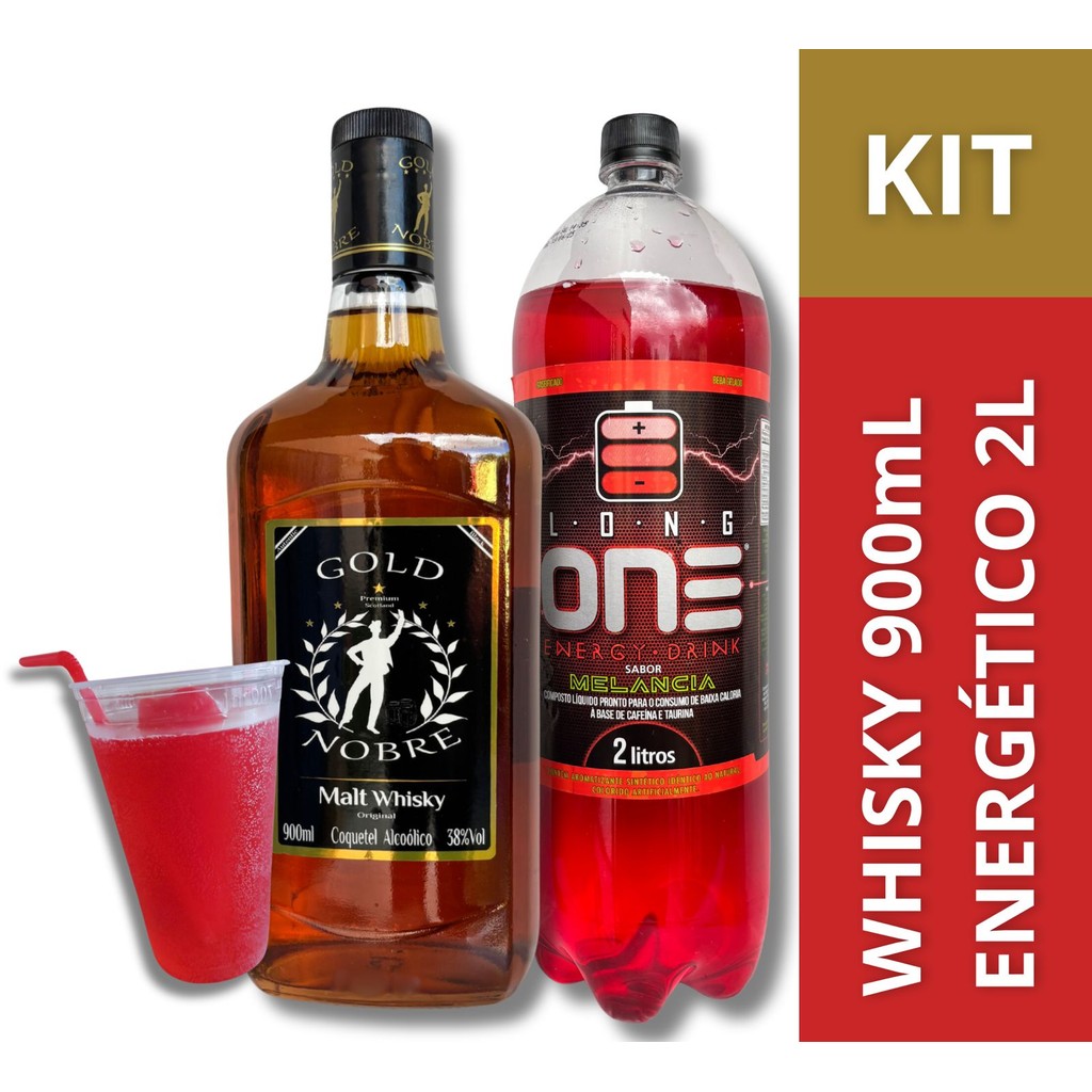 Combo Whisky Original Gold Nobre com Energético Melancia 2L Original ...
