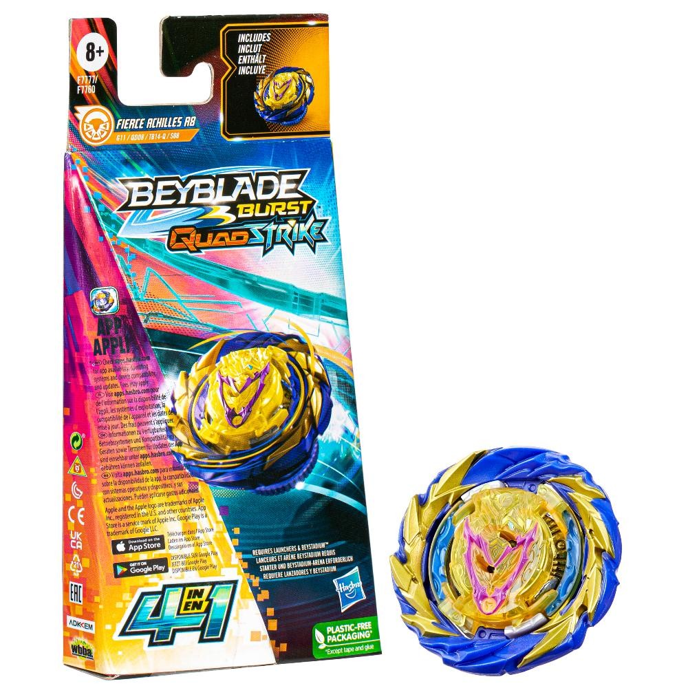 Beyblade Burst QuadStrike Fierce Achilles A8 F7777 Hasbro Beyblade Burst QuadStrike Fierce Achilles A8 F7777 Hasbro