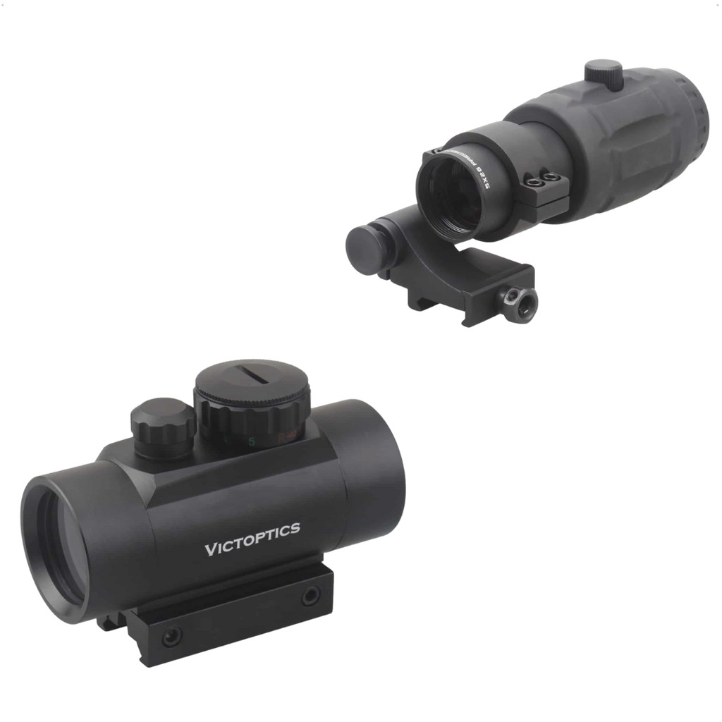 Red Dot 1x35 Trilho 11mm E 22mm + Lupa Magnifier Vector 3x26