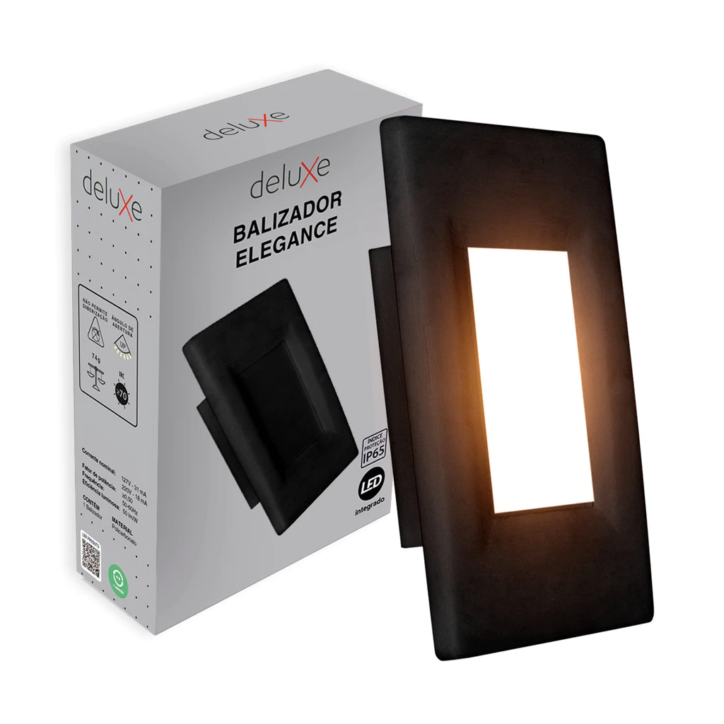 Balizador led Elegance 4x2 2w 3000K 110v/220v Ip65 Pf Deluxe