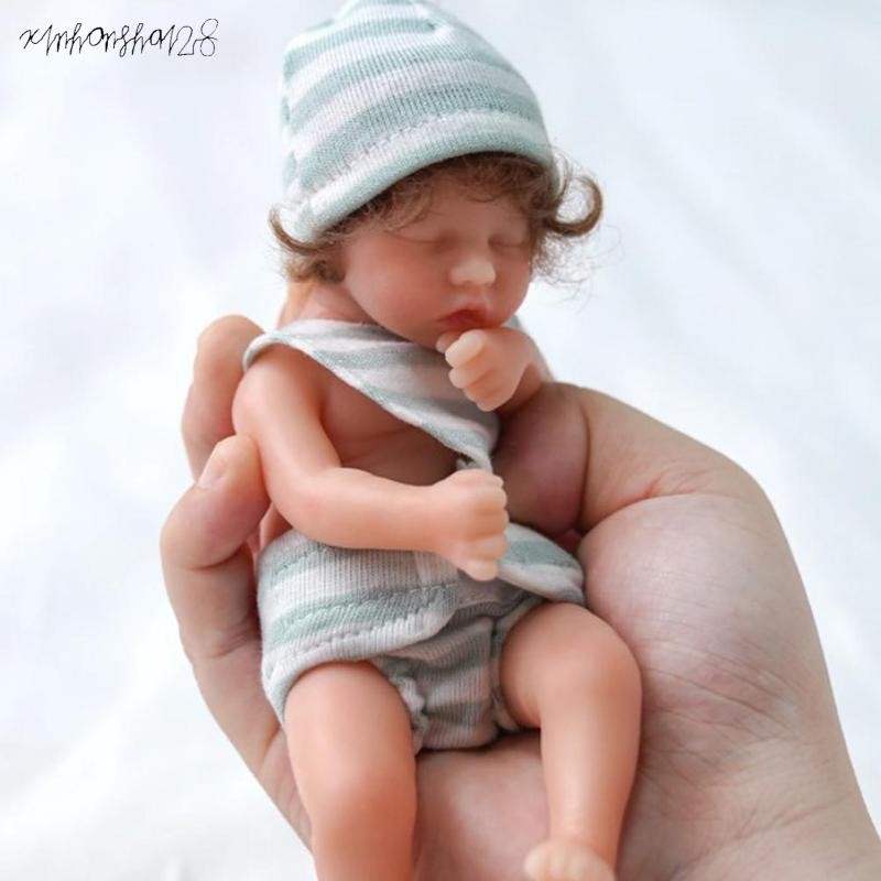 Boneca de Porco de Silicone Reborn de 6 Polegadas, Mini Boneca Macia e Realista, Miniatura Fofa Reborn para Crianças SHO