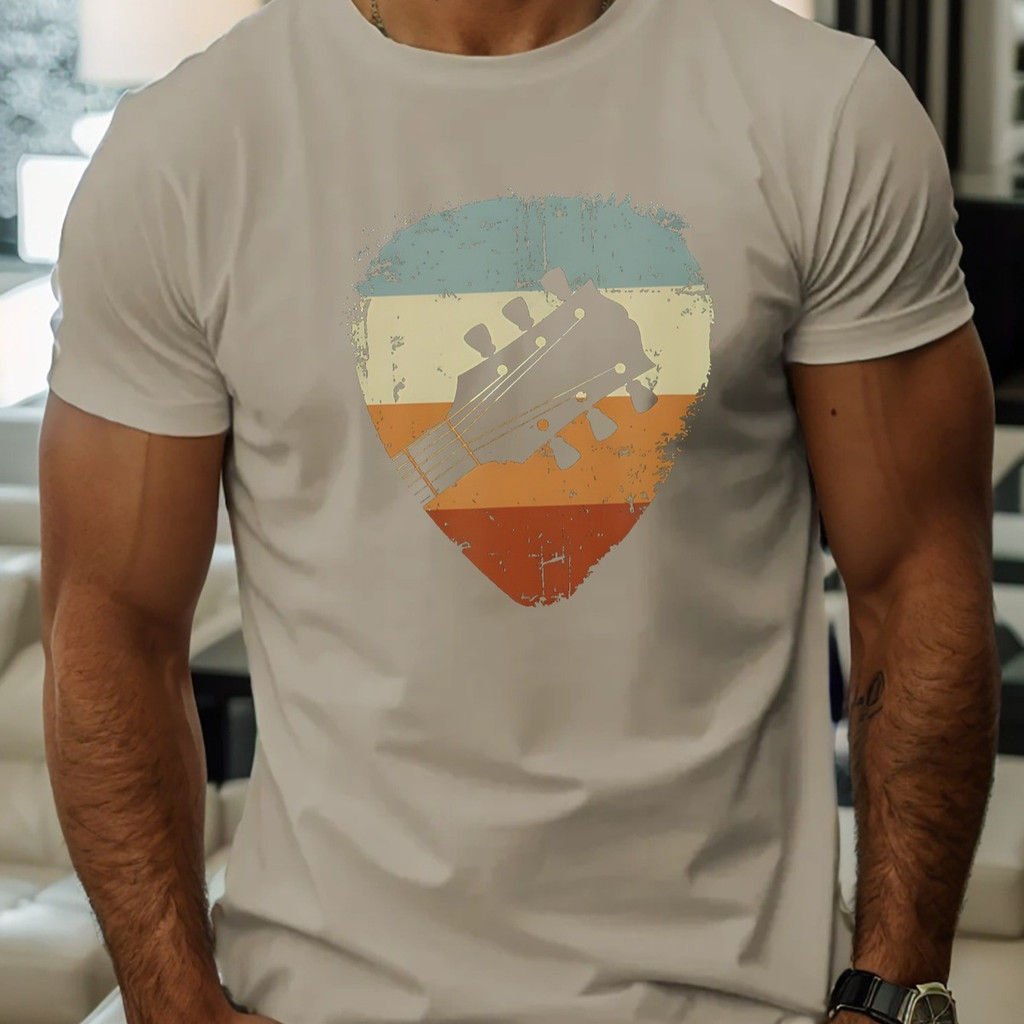 Camiseta Estampa Musical Com Paleta E Guitarra Color | Shopee Brasil