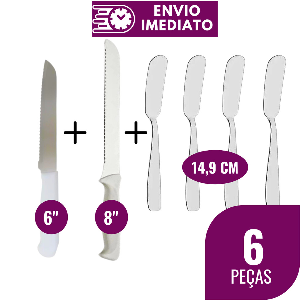 Faca de Pão 5/6 Peças Espátula de Manteiga Geleia Espátula p