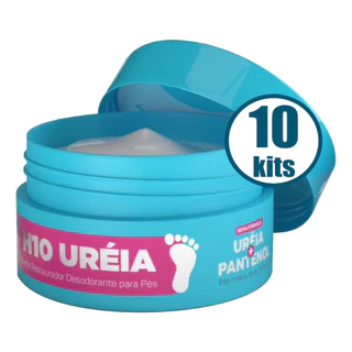 Kit 10 Creme Para Pés H10 Ureia Pantenol Hábito cosméticos