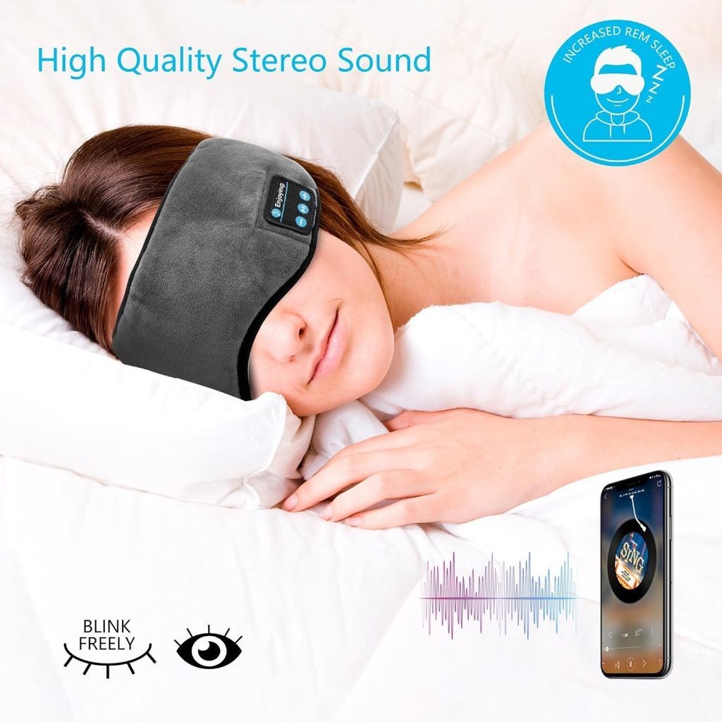 Tapa Olho Máscara Dormir Fone De Ouvido Bluetooth Confortável Cherry