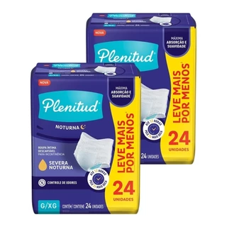 Fralda Descartável Plenitud Noturna G/XG Roupa Íntima - 2 Pacotes com 24  Fraldas - Total 48 Tiras em Oferta na Shopee
