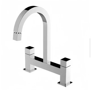 Misturador Duplo Comando Torneira de mesa para Cozinha Gourmet com dois registros - MixFlow