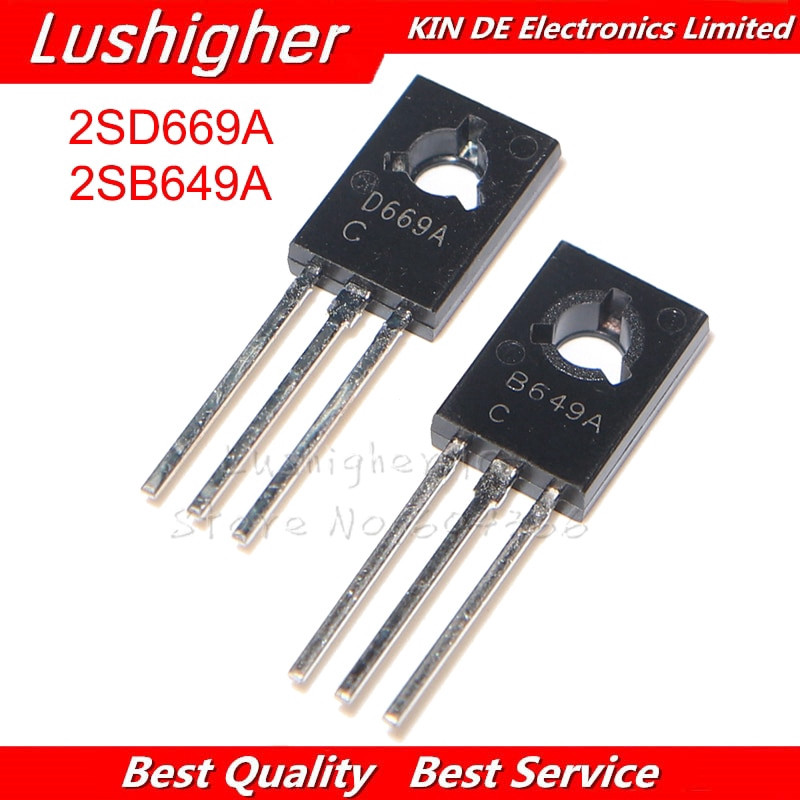 10 Pares 2SD669A 2SB649A 10 Pcs D669A + B649A TO-126 transistor Total ...