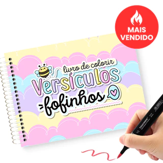Livro de Colorir 50 Folhas Versículos Fofinhos Caderno de Desenho Pintura Bobie Goods Coloring Book for Kids em Oferta na Shopee