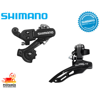 Kit Shimano Tourney Câmbio Traseiro E Dianteiro Ty300 tz510 em