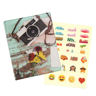 Álbum de 500 fotos 10x15 Aquarela Câmera + ADESIVOS em Oferta na Shopee