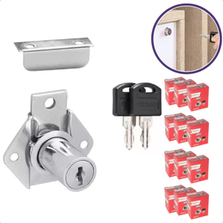 Kit 12 Fechadura 31mm Porta Gaveta Armario Moveis C/batente em Oferta na Shopee