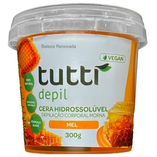 Cera Depilatória Hidrossolúvel vegano 300g Tutti Depil em Oferta na Shopee
