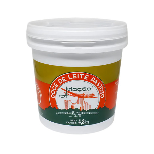 Doce de leite pastoso Aviação balde 4,8kg