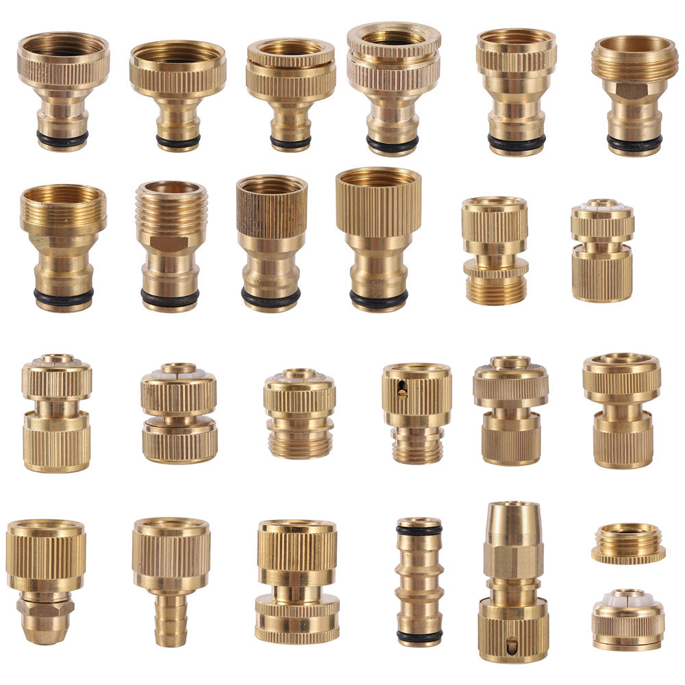 1/2 " 3/4 " 1 " Rosca De Latão Conector Rápido M22/24 Encaixe De Mamilo Adaptador De Torneira De Jardim Reparo De Tubula