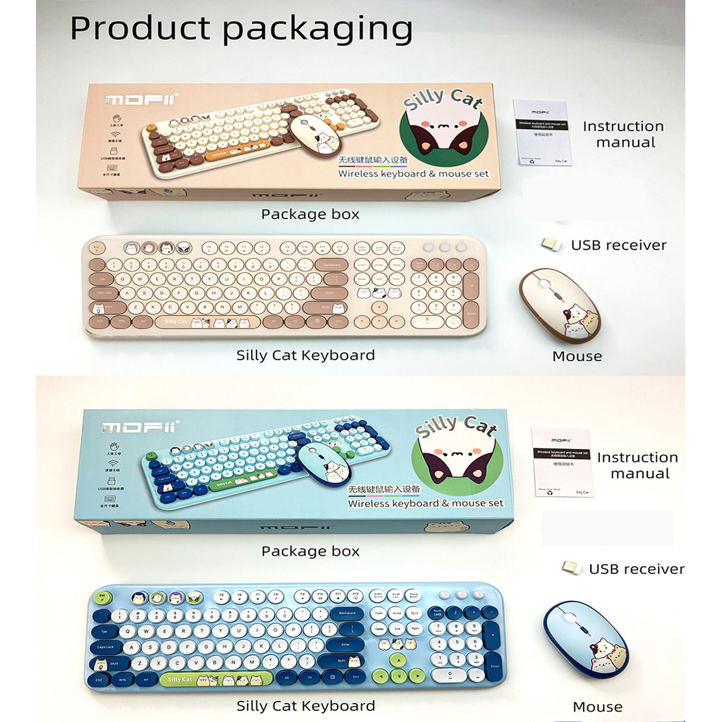 Jomaa & Mofi Ergonômico Plug and Play 2.4G Teclado Sem Fio