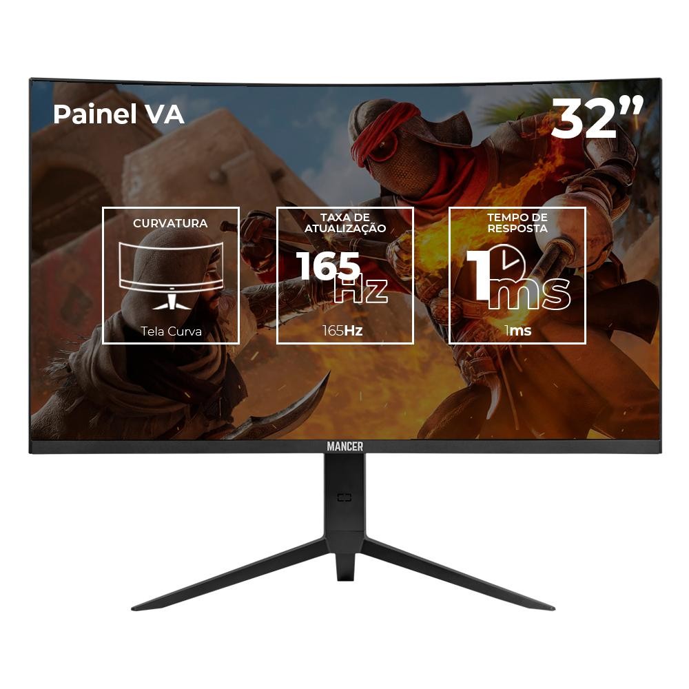 Monitor Gamer Mancer Valak UZ32, 32 Pol Curvo, VA, FHD, 1ms, 165Hz ...