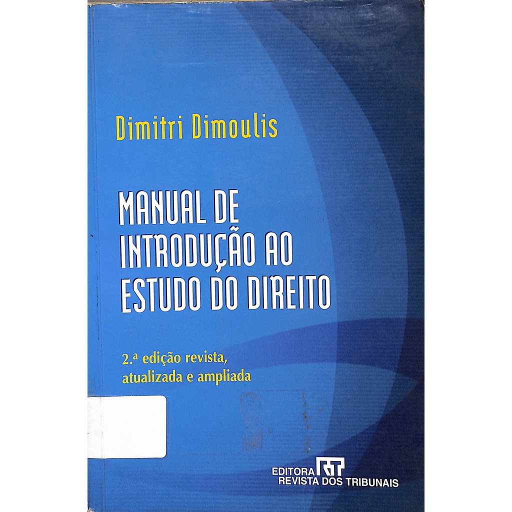 Livro Manual de Introdução ao Estudo do Direito 2ª Edição de Dimitri ...