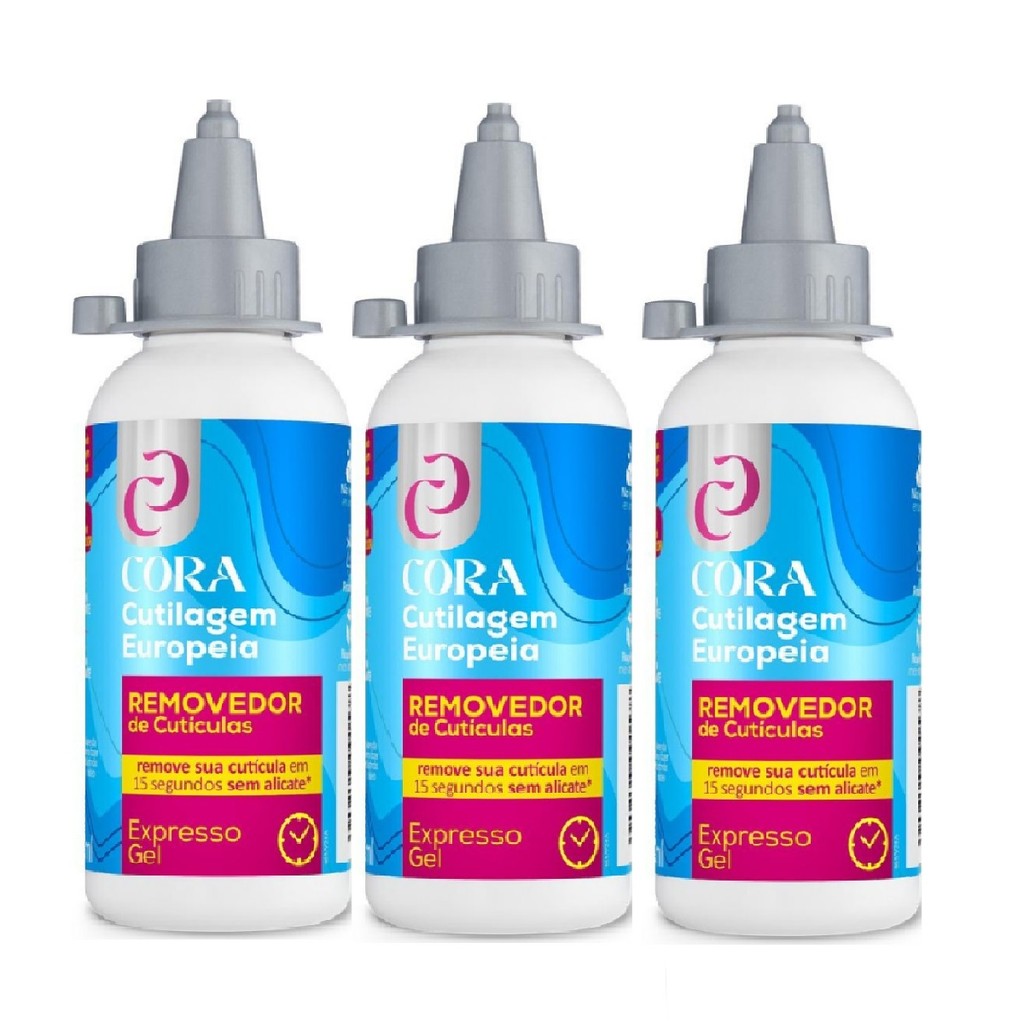 Cora Kit Com 3 Kinq Gel P/ Remoção De Cutículas 100ml | Shopee Brasil