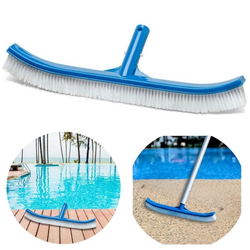 Escova Curva 45,7cm para Piscinas de Fibra e Alvenaria Aquabroom Kala ...