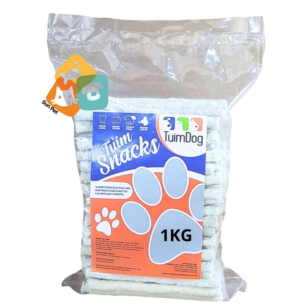 Petisco para Cães Osso Palito Branco Fino Pet 8mm 1kg em Oferta na Shopee