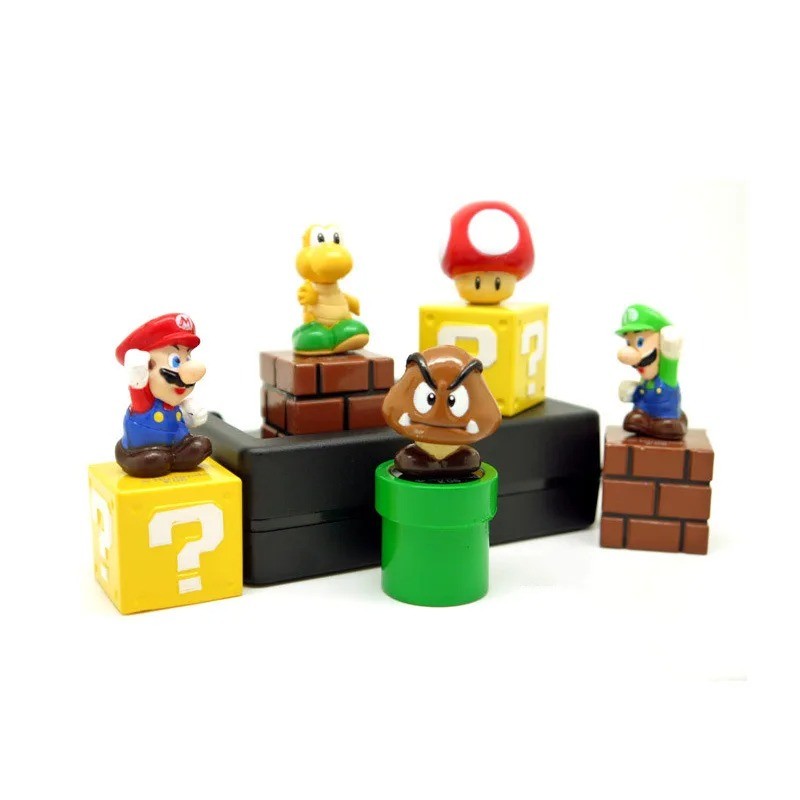 Coleção Kit 5 Miniaturas Nintendo Super Mario Bros em Oferta na Shopee
