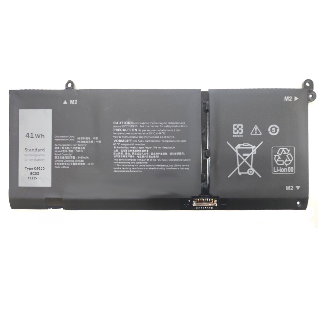 G91J0 Battery 41Wh 3-Cell Replacement for Dell Latitude 3320 3330 3420 3520 Inspiron 3510 3511 3515 3521 3525 3530 3535 5320 5310 5330 5410 5435 5415 5418 5515 5430 5435 7415 7420 2-in-1 Vostro 3435