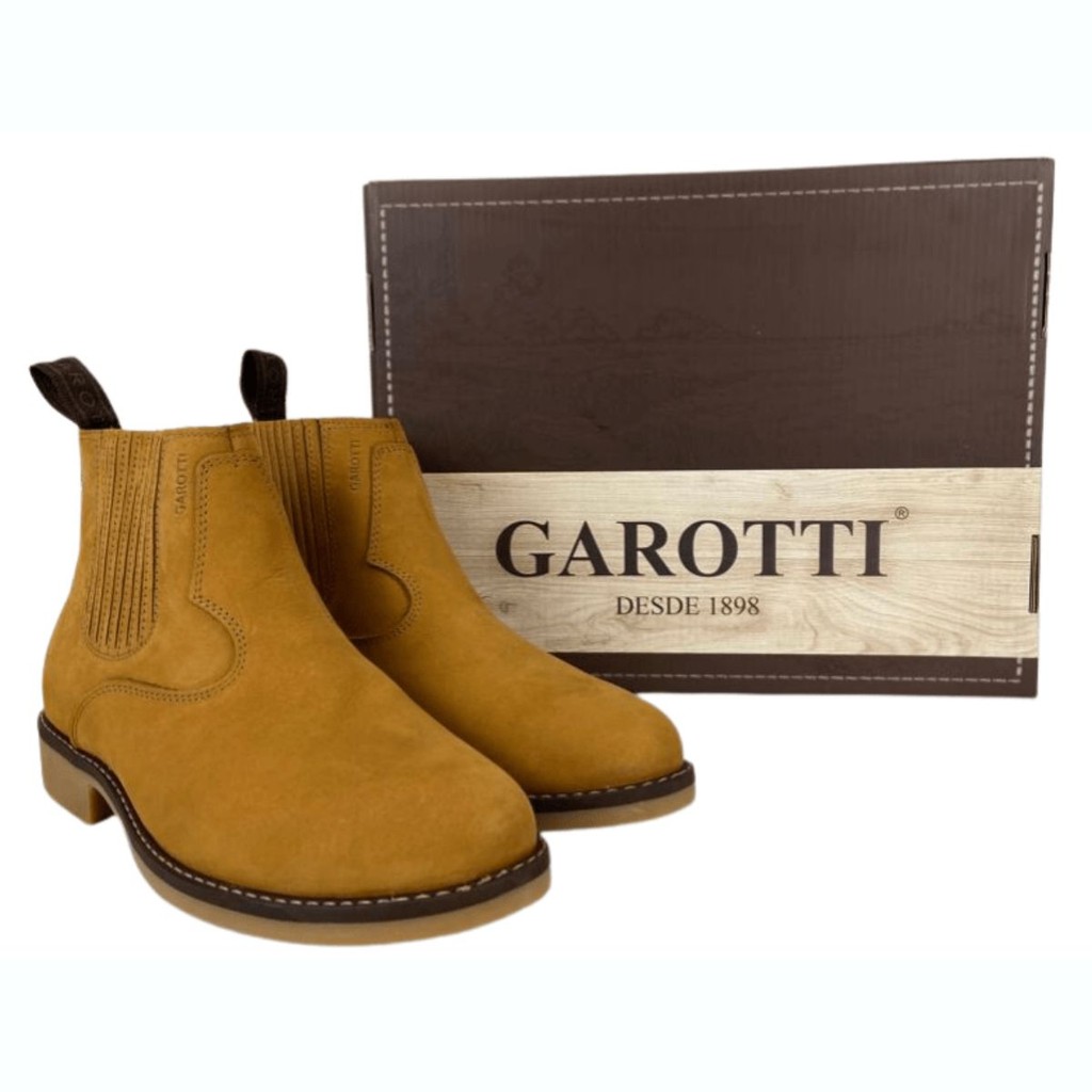 Butina Original Garotti Masculina Couro Nobuck Marrom Claro Com ...