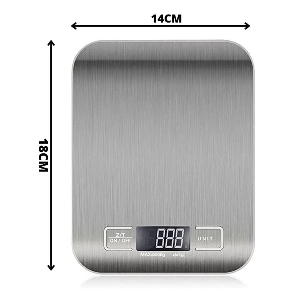 Imagem do produto Balança Digital de Cozinha Inox alta precisão com Visor digital de ate 10Kg Entrega rápida 3