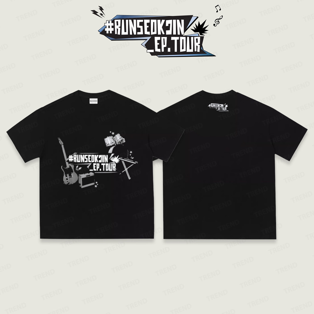 Camiseta 100% Algodão KPOP JIN RUNSEOKJIN - EP TOUR 2025 Unissex