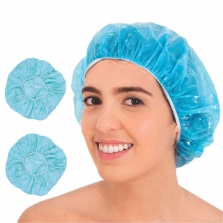 Kit 2 Toucas Para Banho Plástico Impermeável Reutilizável em Oferta na Shopee