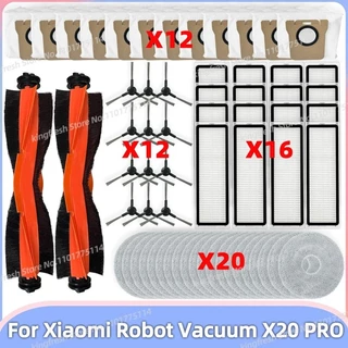 Xiaomi Robot Vacuum X20 PRO D102GL aspirador de pó robô Acessórios Escova Lateral Principal Filtro Esfregão Saco De Pó