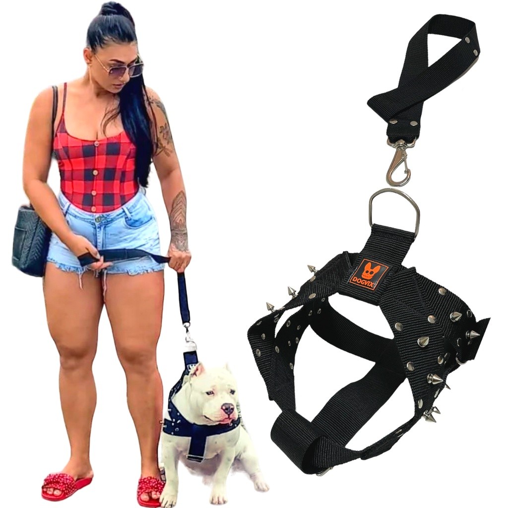 Coleira Peitoral Tipo K9 Para Cachorro Pitbull Golden Retriever America ...