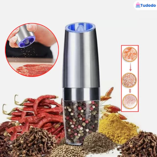Moedor De Pimenta E Tempero Elétrico Automático Sensor LED