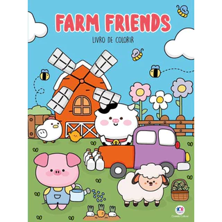 Farm Friends - Livro de Colorir - Estilo Bobbie Goods Comfy e Cozy Books - 16 Desenhos - Livro Físico em Oferta na Shopee