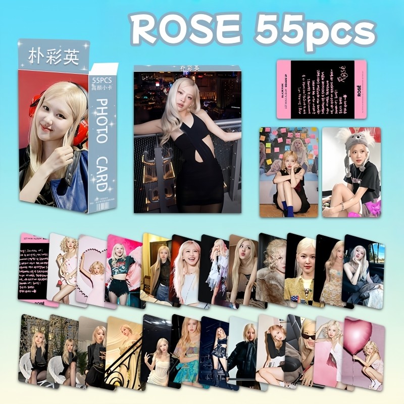55pcs/box BLACK-PINK BPTG Photocards THE GAME Album JENNIE JISOO