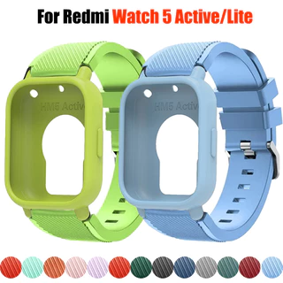 Capa De Silicone Esportiva + Pulseira Para Redmi Watch 5 Active/Lite De Substituição Macia E Confortável 5Active 5Lite A