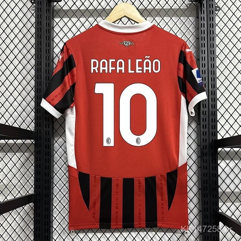 24-25 AC Milan Home No. 10 Leo Jersey equipe de futebol uniforme número de impressão personalizada