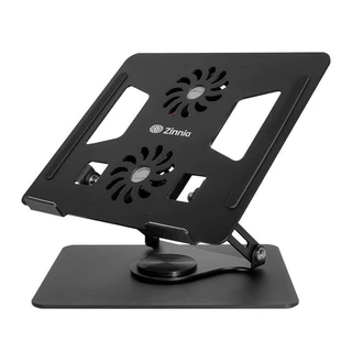 Base Para Notebook Zinnia Aria Pro, Ate 17.3 Pol, Com 2 Fans, Preto, ZNO-ARIPRO-AL01