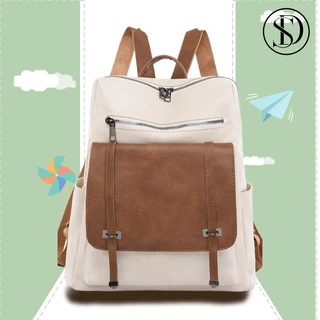 Mochila escolar de grande capacidade para estudantes Mochilas de couro PU à prova d
