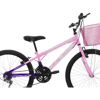 Bicicleta Infantil Aro 24 KOG Feminina 18V Com Cesta - Bicicleta Para Meninas de 8 a 11 anos