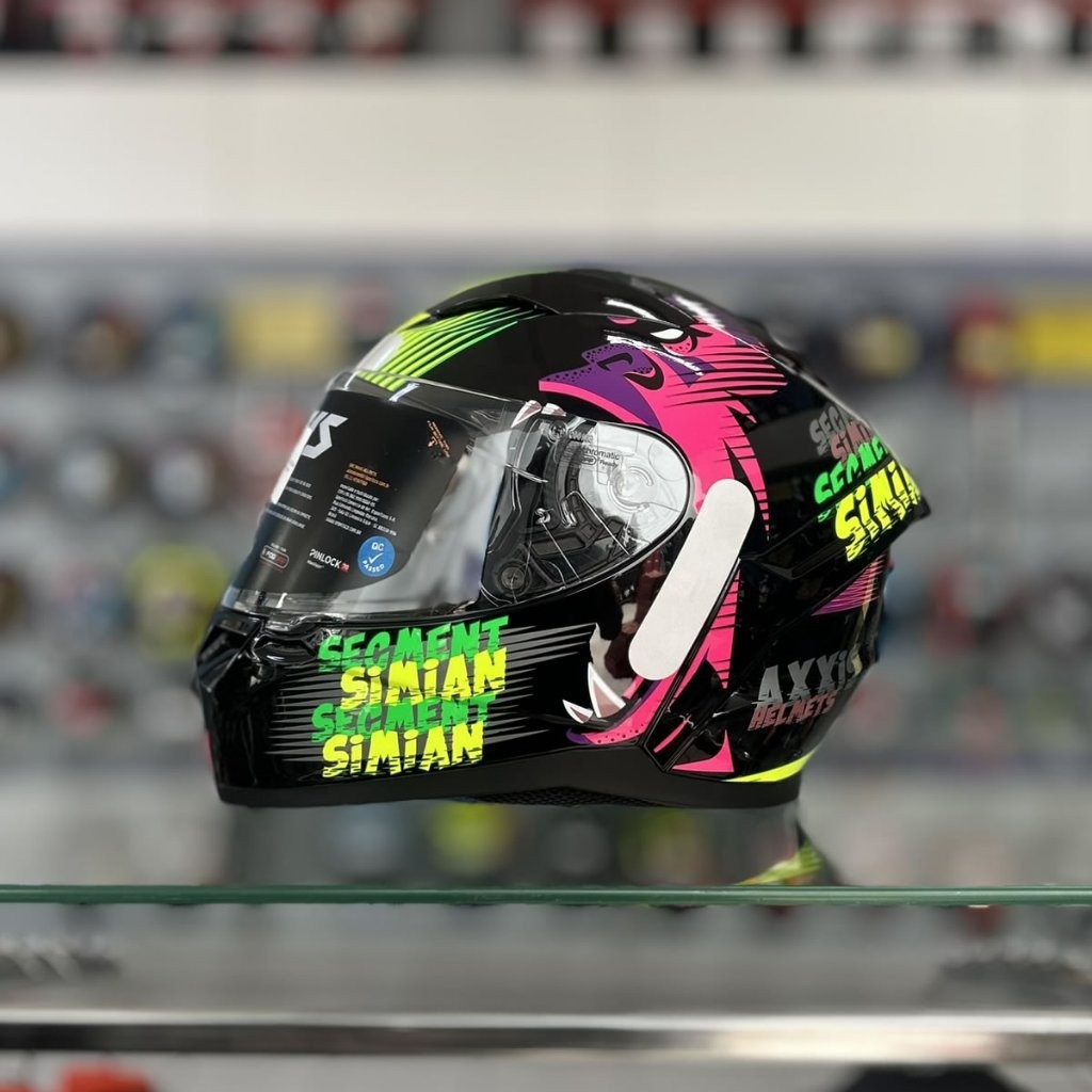 Capacete moto fechado Axxis Segment Simian B13 Amarelo | Shopee Brasil