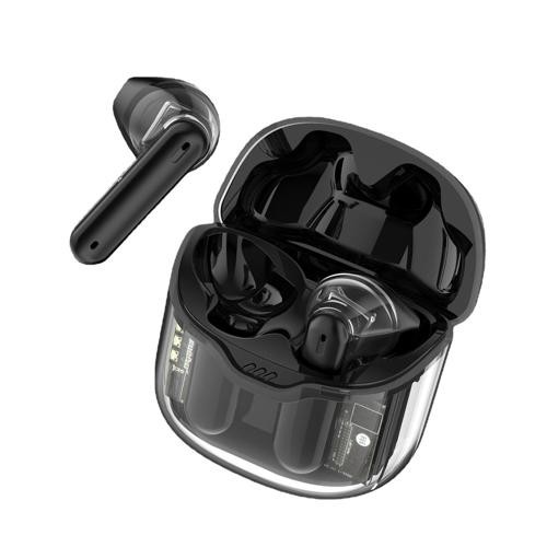 Fone Ouvido bluetooth S/ fio Preto Acabamento Transparente | Shopee Brasil