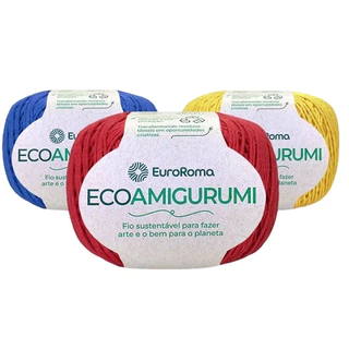 Fio EcoAmigurumi EuroRoma 254m 160g Algodão Reciclado Tex 526 Para Amigurumi, Crochê e Artesanato em Oferta na Shopee