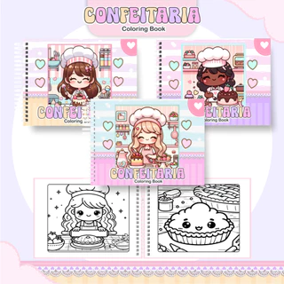 Livro de Colorir Confeitaria Fofa Cute Estilo bobeie goods 30 Folhas 120G Caderno de Desenho Pintura Coloring Book em Oferta na Shopee