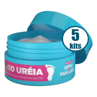 Kit 5 Creme Para Pés H10 Ureia Pantenol Hábito cosméticos