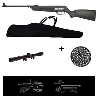 Carabina de Pressão New Jade 5.5mm - CBC + Capa + Chumbo + Luneta 4x20 + Gun Pad em Oferta na Shopee