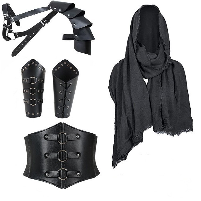Sexy Masculino Medieval Com Capuz Manto Cosplay Halloween Festival Festa Bar Desempenho